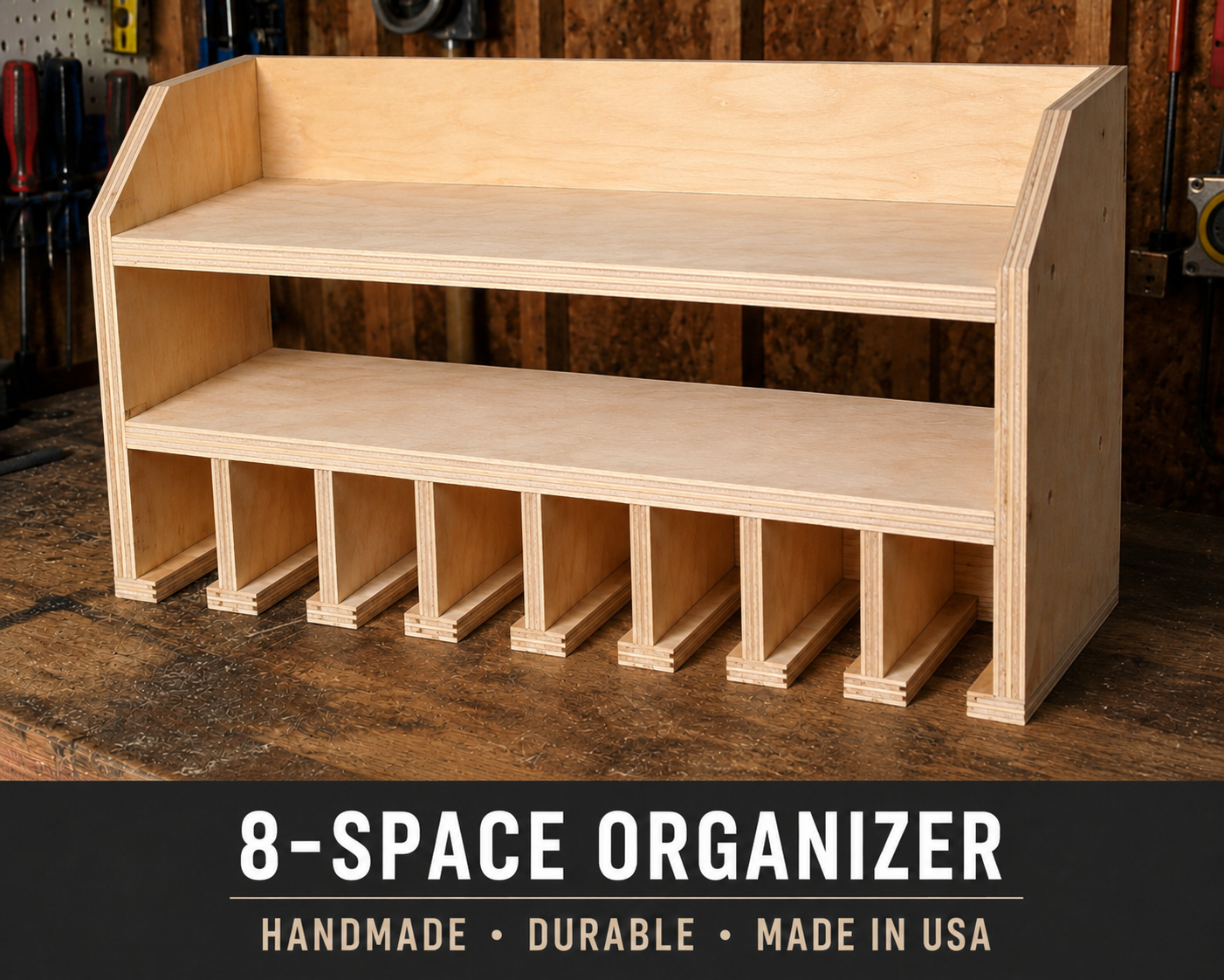 8 space power tool organizer
